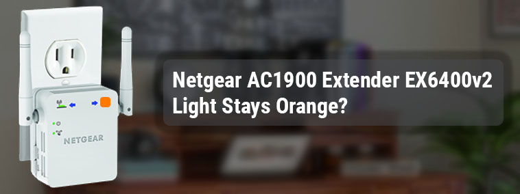 Netgear AC1900 Extender EX6400v2 Light Stay Orange